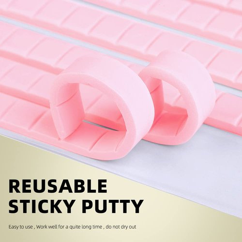 BPrettier Nail Holder for Painting Nails 2 Set Super Magnetic Nail Stand for Press on, Press on Nail Stand with 96 Pcs Reusable Sticky Putty for Nail Art Display Home & Salon Use.(Aurora & Silver)