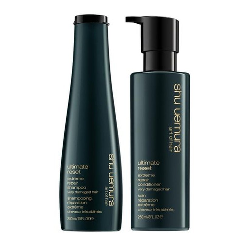 Shu Uemura Ultimate Reset Shampoo & Conditioner Set | Extreme Repair for Fine-to-Medium Hair - Nourishes with Japanese Rice Extract
