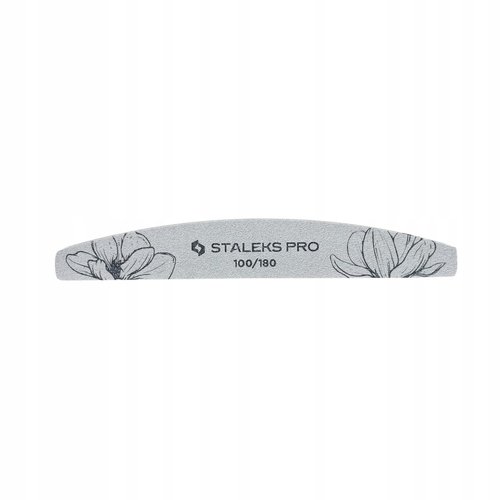 STALEKS PRO Expert 40 Crescent Mineral Nail File (100/180 Grit, 25 Pcs) – Professional Double-Sided File for Artificial & Natural Nail Shaping