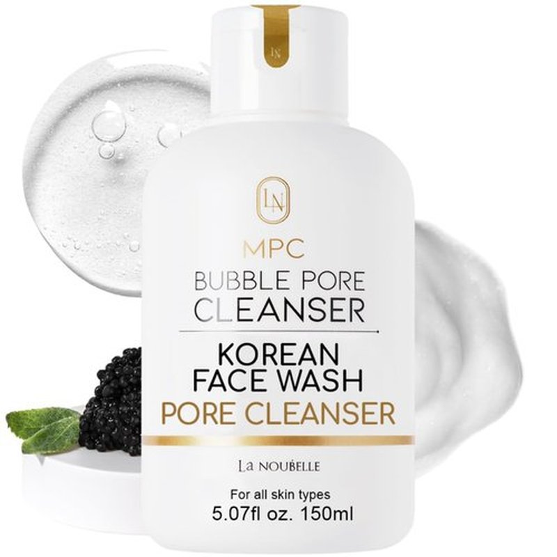 MPC Bubble Pore Cleanser - Gentle Deep Pore Facial Cleanser with Caviar | Hydrating Exfoliator for Oily & Dry Skin - 5.07 fl oz