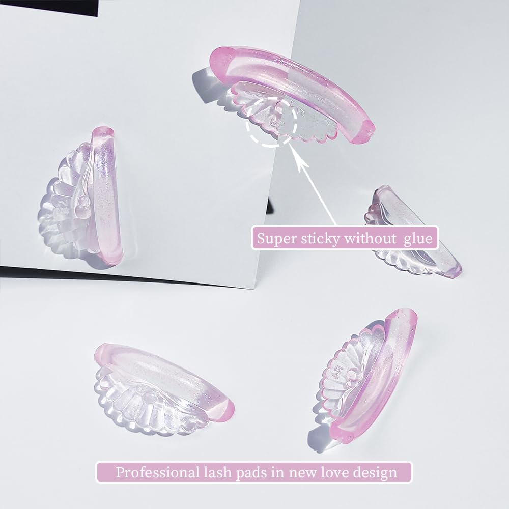 Libeauty Lash Lift Pads 10 Pcs/5 Sizes New Shell Shape Lash Lift Rods Reusable Silicon Lash Lift Shields DIY Use at Home or Salon Eyelash Lift Tools