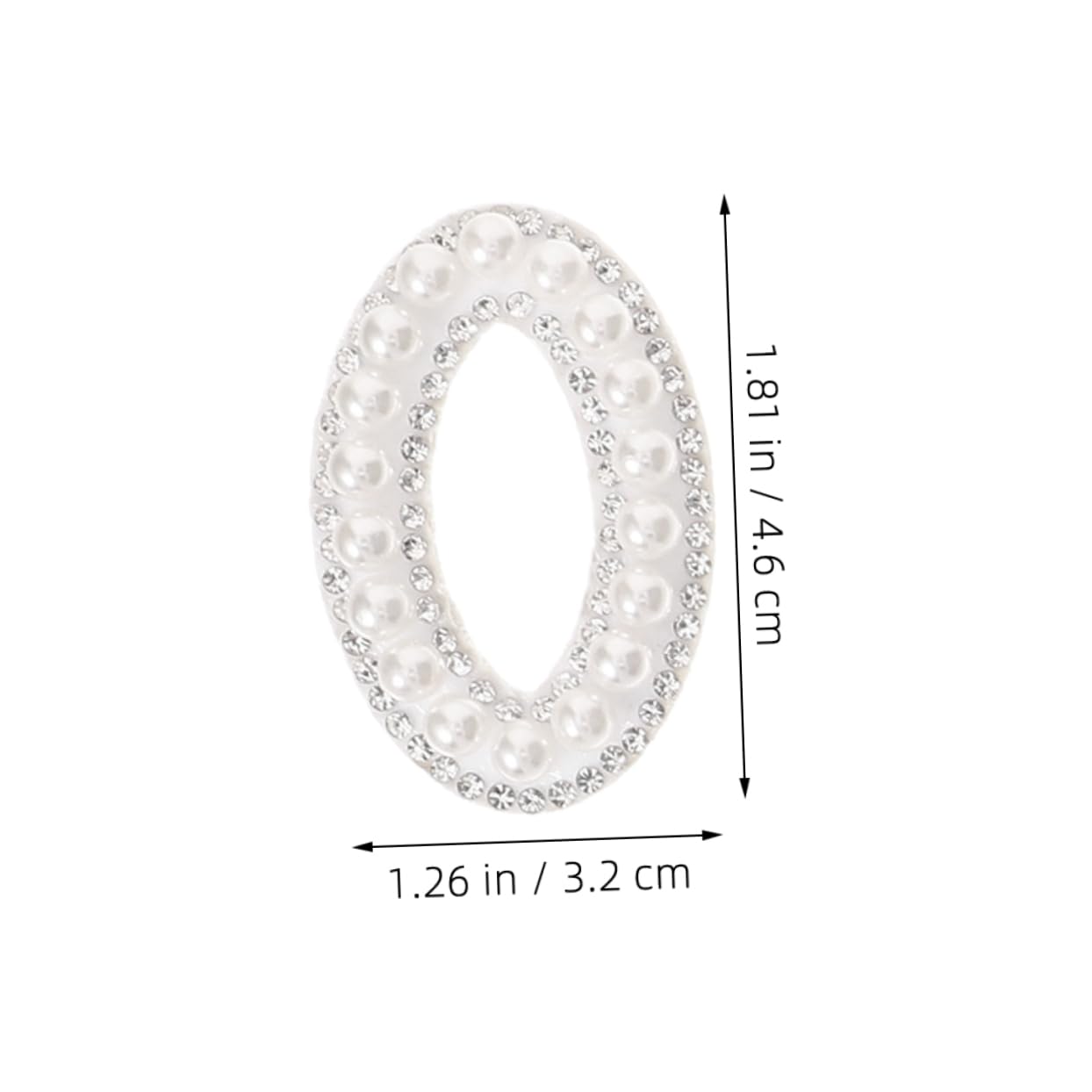 Angoily Number Stickers, 10PCS Bling Rhinestone Pearl Iron-On Patches DIY Faux Pearl Number Applique for Clothing Shoes Coat Patches, Gem Stickers, Dazzling Embellishments for Fashion Projects