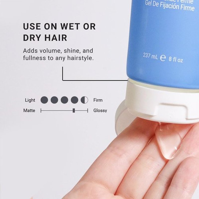 Loma Hair Care Firm Hold Gel - Long-Lasting Hold for All Hair Types | 8 oz