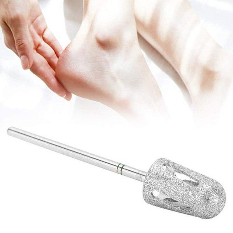 Foot Nail Drill Bit Round Head, Stainless Steel Pedicure Cone Bit, Feet Filing Nails Bits Pedicure Drilling Bits Foot Calluses Sanding Polishing Head for Cracked Skin Corns Callus