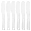 Ymapinc Mask Applicator Tool, 6Pcs Resuable Face Spatula, Large Plastic Makeup Face Mask Spatula, Creams Mixing, Skincare or Scraping Jars, Cosmetic Brush 8.11 1.22 Inch (White)