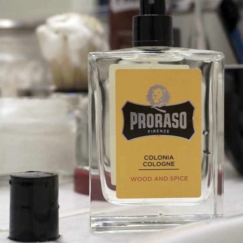 Proraso Wood and Spice Cologne - Masculine Woody Eau de Cologne with Cumin, Saffron & Cedarwood - 3.4oz