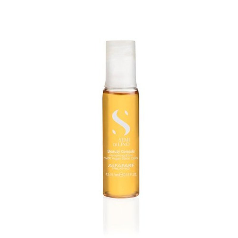 ALFAPARF MILANO Semi Di Lino Argan Ampoules - Radiant Hair Treatment Vials for Color Protection | 12 Vials (0.44 fl. oz. Each)