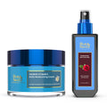 Blue Nectar Daily Face Moisturizer with Natural Vitamin E & Vitamin C for Women (1.7 Fl Oz) Natural Rose Face Toner for Glowing Skin & Pore Tightening(3.38Fl Oz)