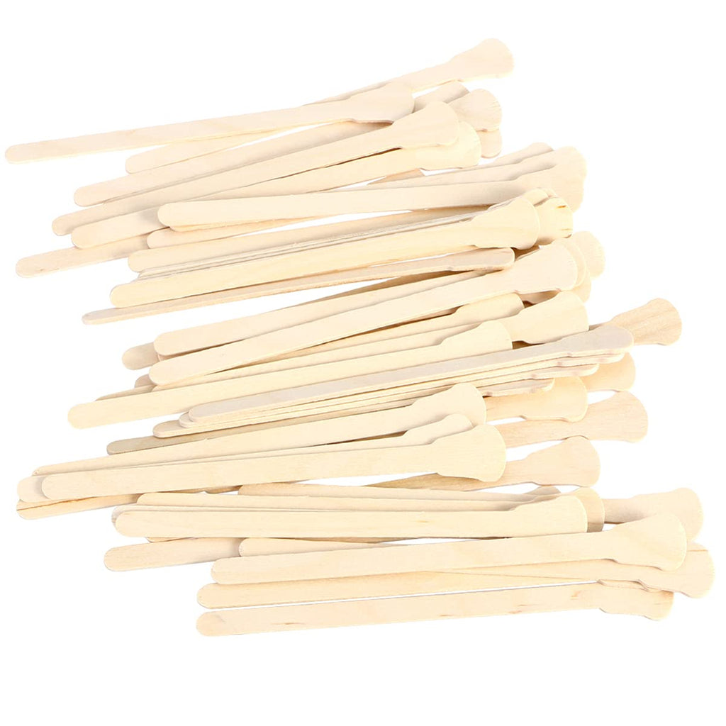 Uonlytech 500 Pcs Disposable Wooden Waxing Spatulas Hair Removal Wax Applicator Sticks for Facial and Body Waxing Salon Home Use