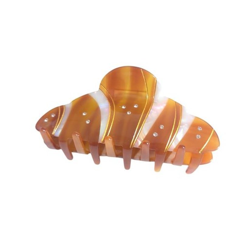 Novelty Brezel Bread Hair Clip,Cute Acetate Claw Clips,Bread Hair Clips for Women