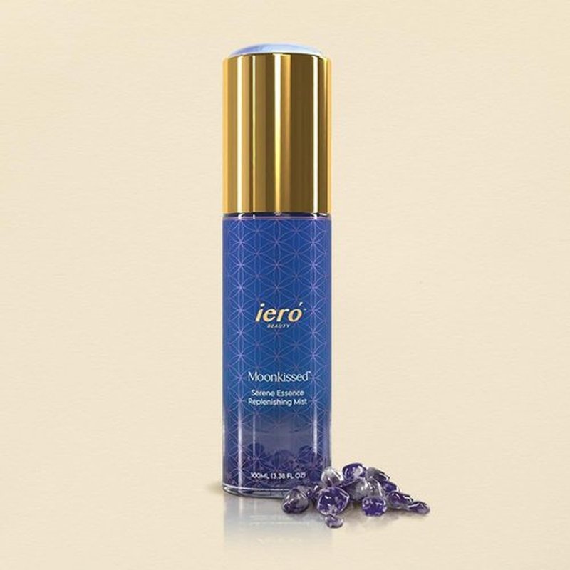 ieró Beauty Moonkissed Serene Essence Hydrating Face Mist, Lavender Chamomile Frankincense, Crystal-Infused Replenishing Facial Mist, Calming Hydrating Toner, Made in Italy — 3.38 Fl Oz