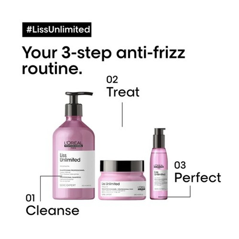 L'Oréal Professionnel Paris Liss Unlimited Mask - Long-Lasting Frizz Control & Humidity Protection with Prokeratin