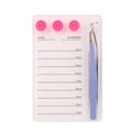 Mekupeu Acrylic Eyelash Extension Pallet Kits, Grafting False Eyelash Organizer Extension Pad Lash Tray,Magnetic Tweezer Holder - Durable Eyelash Extension Storage Organizer (White Sets)
