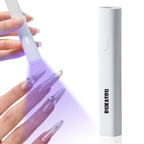 DUKASOU Portable Mini LED Nail Lamp for Gel Polish - Cordless Rechargeable USB Nail Dryer for Fast Curing Home DIY Manicure Art