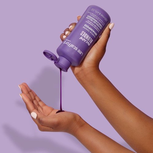Lee Stafford Purple Toning Shampoo - Best Toner for Bleach Blonde & Grey Hair | Hydrating Cleanser, 16.9 Fl Oz
