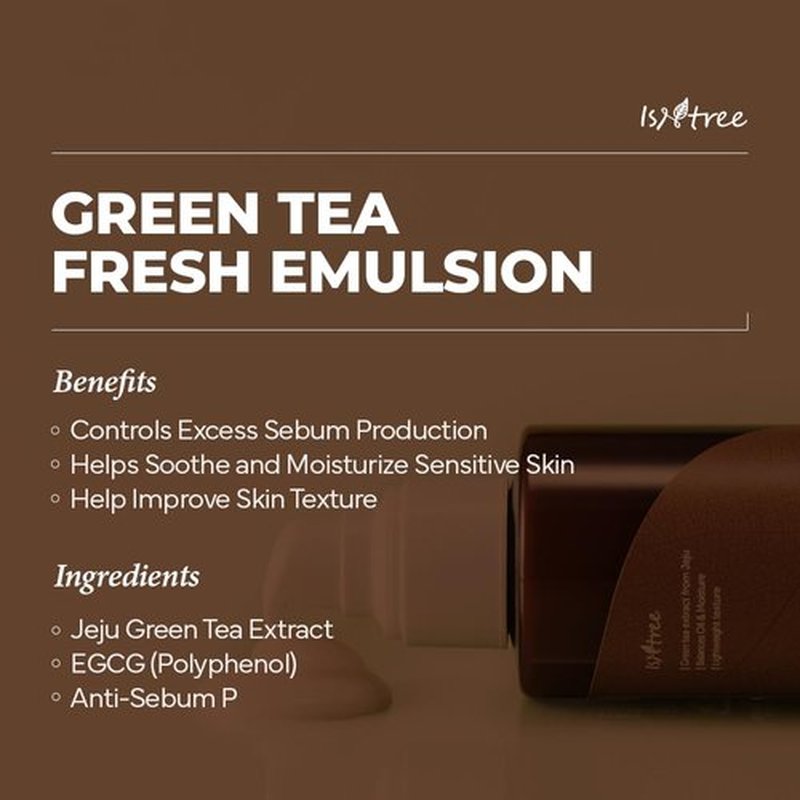 IsNtree Green Tea Fresh Emulsion, 4.05 fl oz (120 ml)