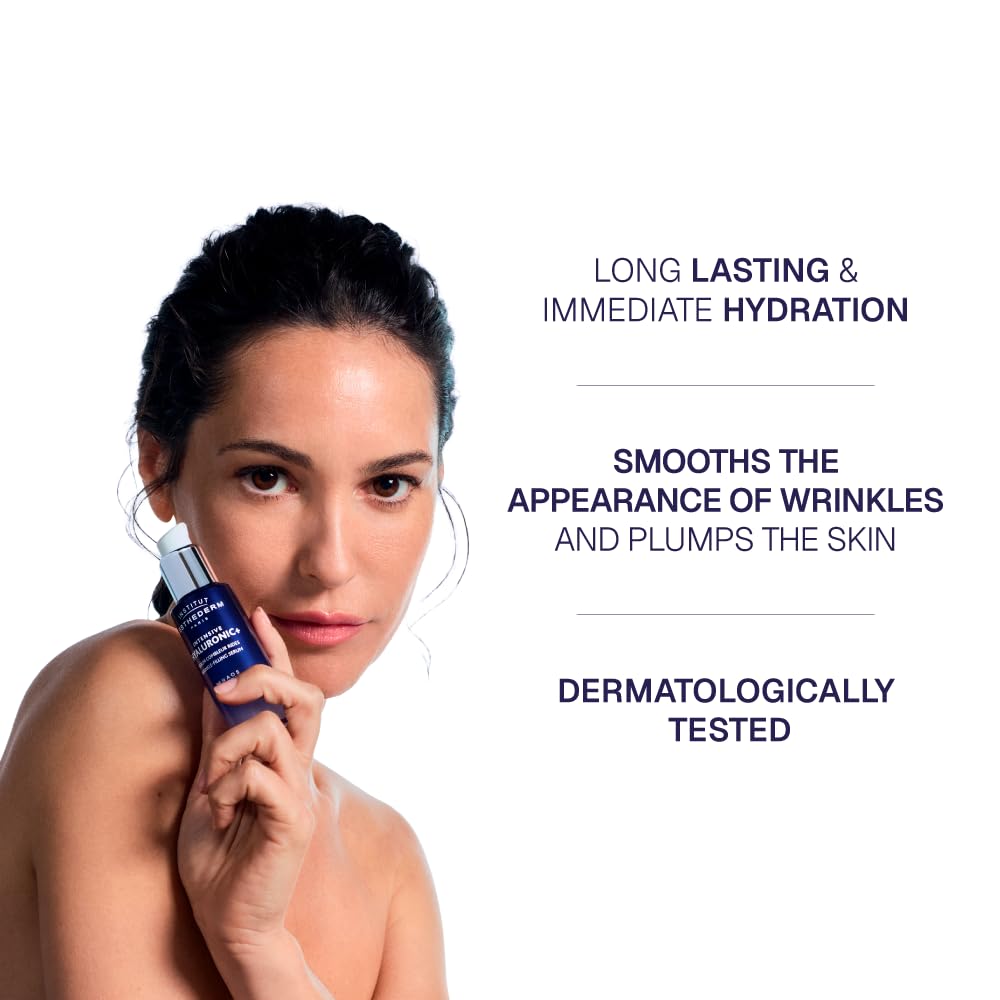 Institut Esthederm Intensive Hyaluronic Serum, Aging Facial Serum for Wrinkles, Fine Lines and Dehydrated Skin 1 Fl Oz