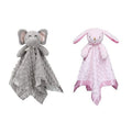 Pro Goleem Elephant & Bunny Security Blanket - Soft 16'' Plush Comfort for Babies