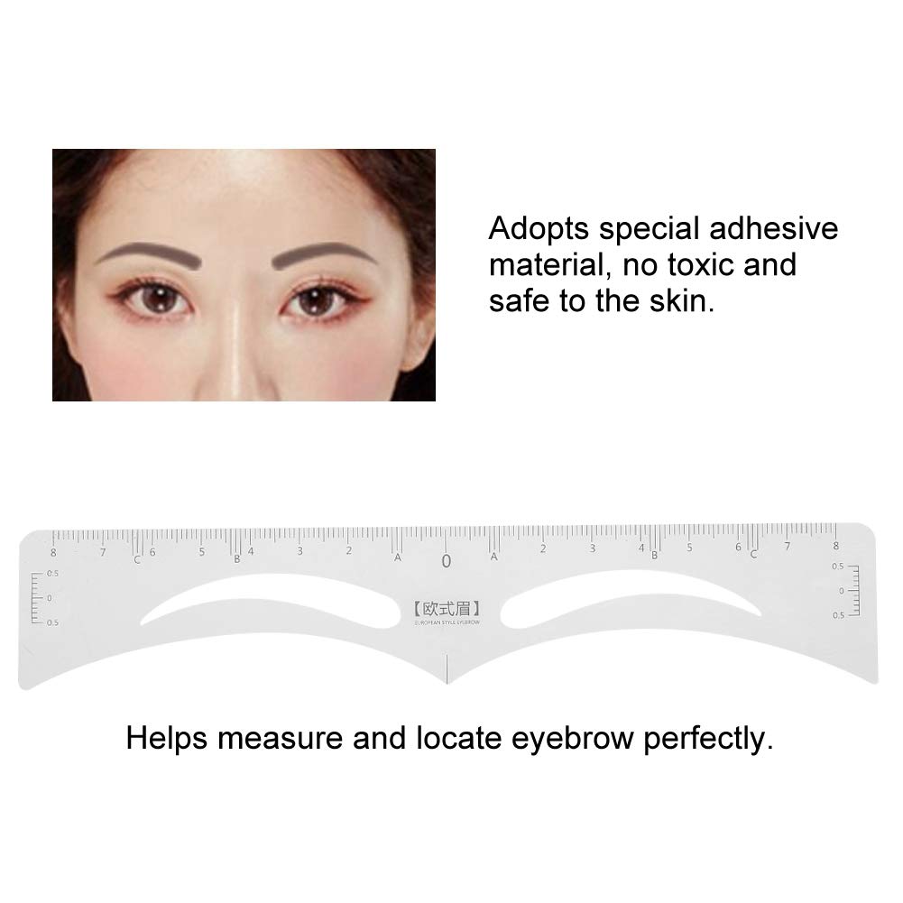 50PCS Disposable Eyebrow Ruler Stickers – Eyebrow Measuring Tool Stencils for Microblading, Shaping & Symmetry, Adhesive Guide for Beginners & Pros