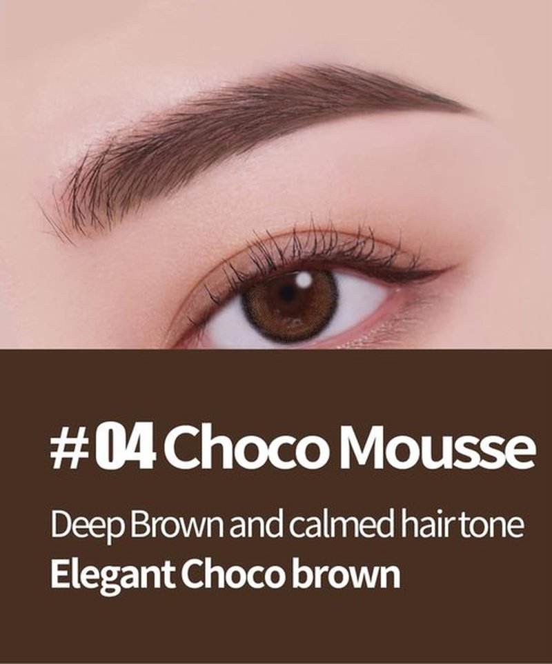 COSNORI Slim Eyebrow Pencil 03 Dark Choco - 2mm Micro-Fine Pencil Brow with Brush, Natural-Looking Brows, Long Lasting & Waterproof, Micro-Slim, Soft drawing, 0.005oz (0.14g)