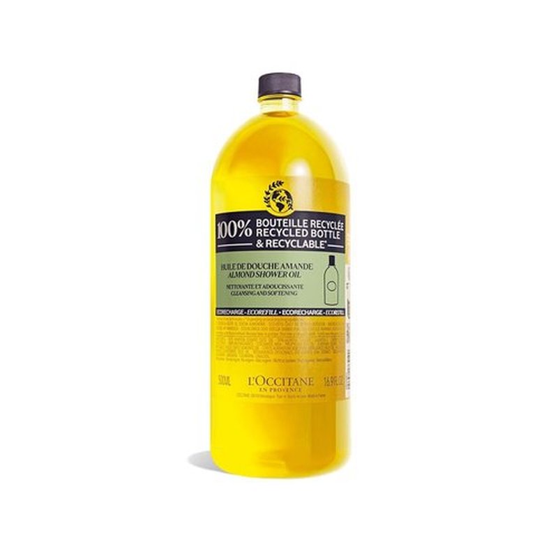 L'OCCITANE Almond Shower Oil - Cleansing & Softening Body Wash | Nourishing Milky Lather, 8.4 Fl Oz