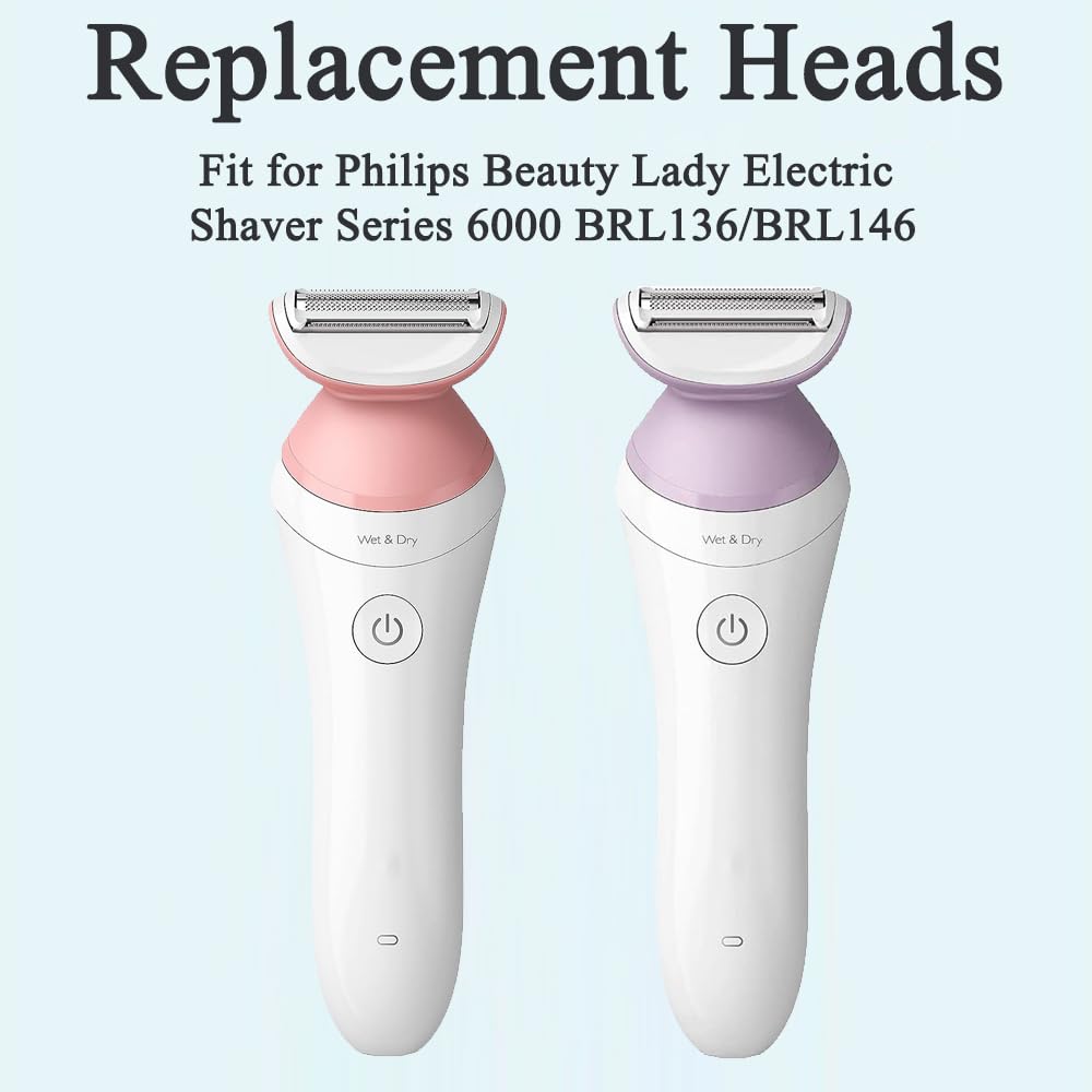 2 Count BRL136 Replacement Head Fit For Philips Satinshave Models