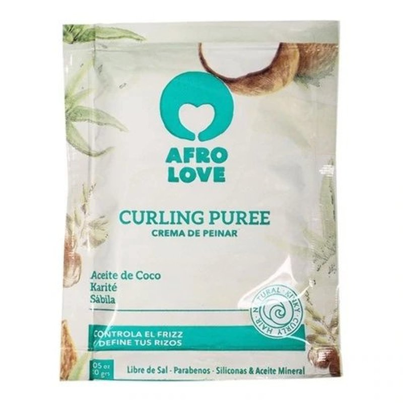 Afro Love Curl Cream - Define & Hydrate Curly/Wavy Hair with Coconut & Shea Butter | 8oz, Sulfate-Free