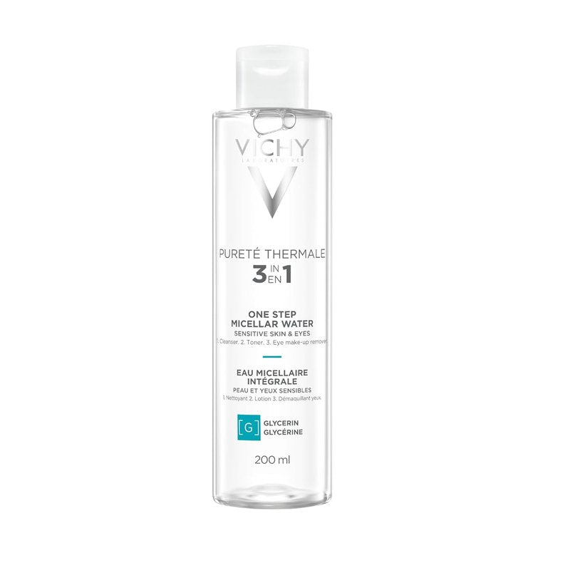 Vichy Pureté Thermale Micellar Water - Gentle Makeup Remover & Hydrating Toner with Vitamin B5 | 13.5 oz