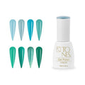 TONES Gel Polish Kit - Turquoise (8 Colors x 0.56 fl oz) Manicure Salon Home for Women Manicure Collection Uv Led Nail Gel
