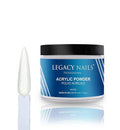 Legacy Nails White Acrylic Powder - 4oz | High-Quality Fast-Drying Formula for Salon-Grade Nail Extensions