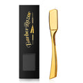 Barber Razor Professional Straight for Men: Stainless Steel Razor Close Shaving Safety Straight Edge Razor for Barbershop Salons Home Hairdressing Use (Gold)
