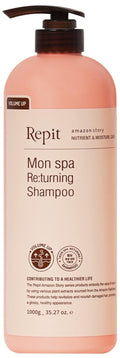 Repit Mon Spa Returning Shampoo 1000ml | Scalp & Hair Care Shampoo | Salicylic Acid & Niacinamide | Clarifying, Volumizing & Nourishing | RepitUSA