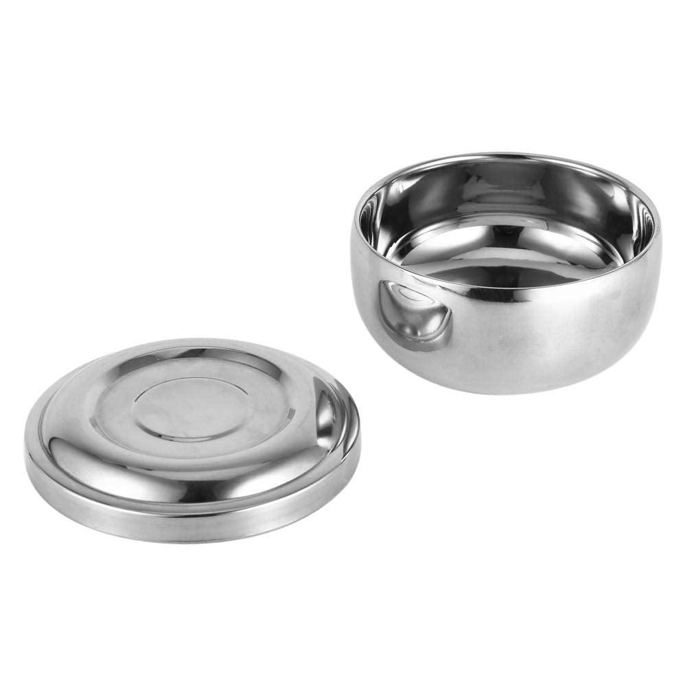 Shaving Soap Bowl with Lid for Men – Premium Stainless Steel Beard Shaving Cup, 4-Inch Deep Foam Bowl for Cream & Lather, Durable & Rust-Proof