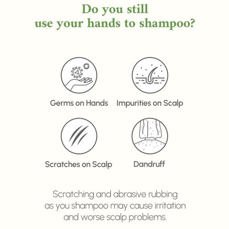 STEAMBASE Perfect Shampoo Brush | Ergonomic Scalp Massager, Scrubber, Exfoliator for Sebum & Dandruff Removal | Soft Silicone Bristles | Dry, Oily, Itchy Scalps, Wet or Dry Hair | White, 1 Count