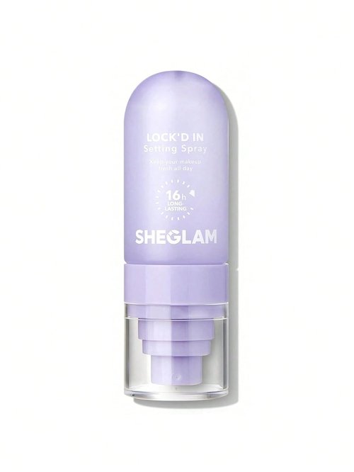 SheGlam Lock'd In Setting Spray - Quick-Drying, Mattifying Makeup Locking Spray | Oil-Control, Non-Greasy - Purple