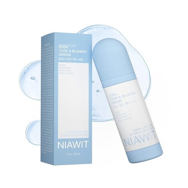 NIAWIT Even Tone & Blemish Serum – Face Serum for Hydrating Skin, Dark Spots, Uneven Tone, Lightweight Hydrating Texture,for All Skin Types, 1 fl.oz / 30ml