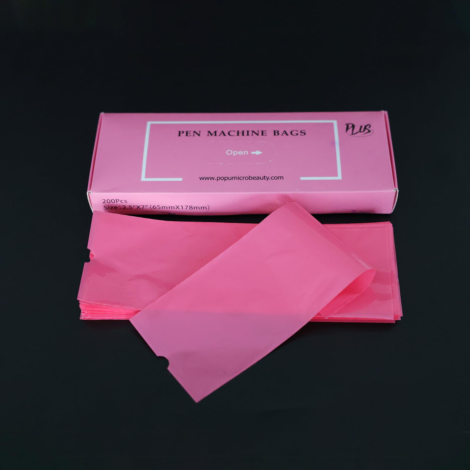 POPUPMU Tattoo Pen Machine Covers 200pcs Pink Pen Covers 2.4 inch X 7 inch Disposable Tattoo Gun Wrap Cartridge Machine Sleeves for Wireless Tattoo Pen Machine Kit Beginner Accessories Supply (Pink)