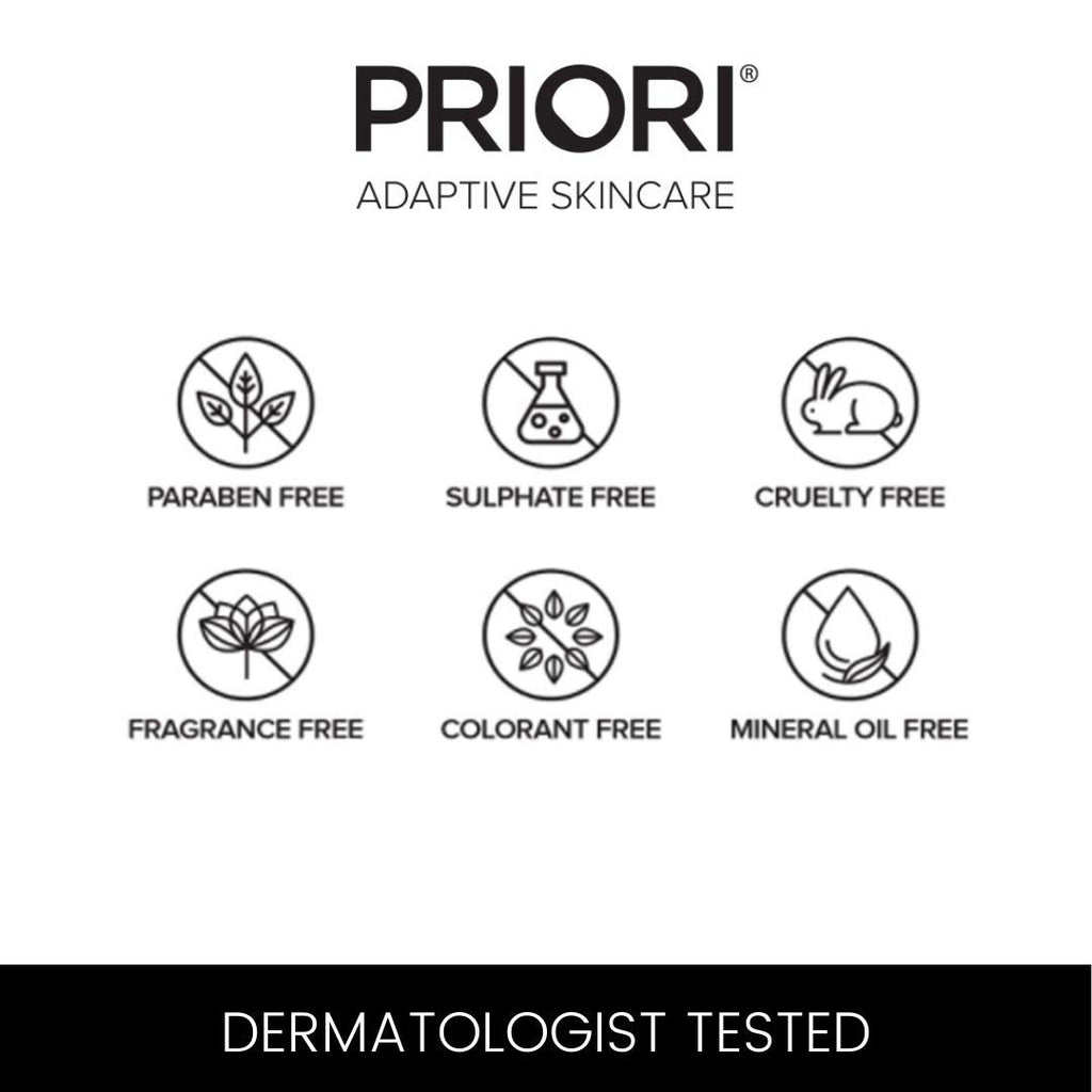 PRIORI Skincare DNA Intense Recovery Face Cream, Repair, Protect, Hydrate, Soothe, Vitamin C Moisturizer, Hyaluronic Acid, Butterfly Bush, Blue Light Protection 1.7 fl oz