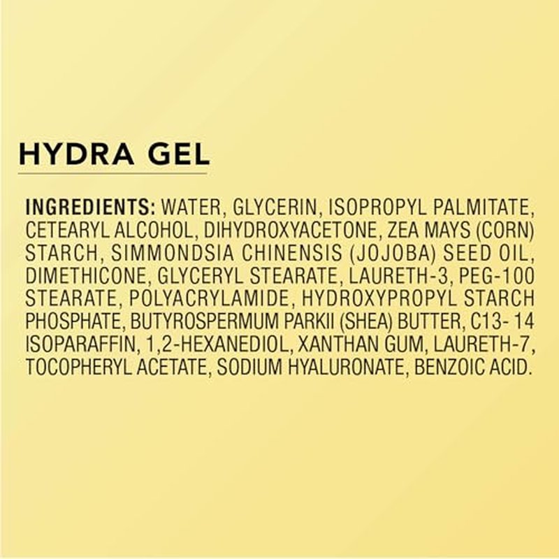 Jergens Natural Glow Hydra Gel Moisturizer, Hyaluronic Acid Tanning Lotion, Hydrating Tanning Gel, Fragrance-Free Self Tanner, Medium to Deep Skin Tones 8.3 Oz