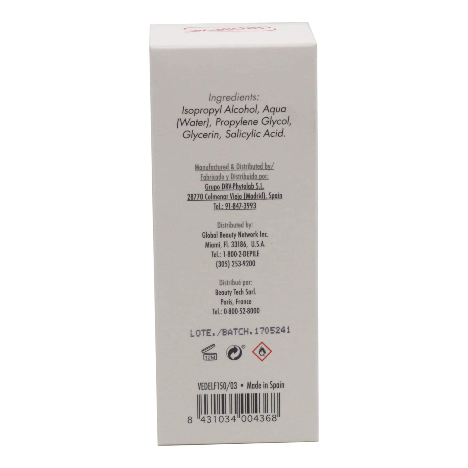 Depileve Folisan - Post Wax Oil, Relieves Razor Burn, Razor Bumps and Ingrown Hair, Astringent, Skin Moisturizer, Gentle Exfoliator - 5 oz