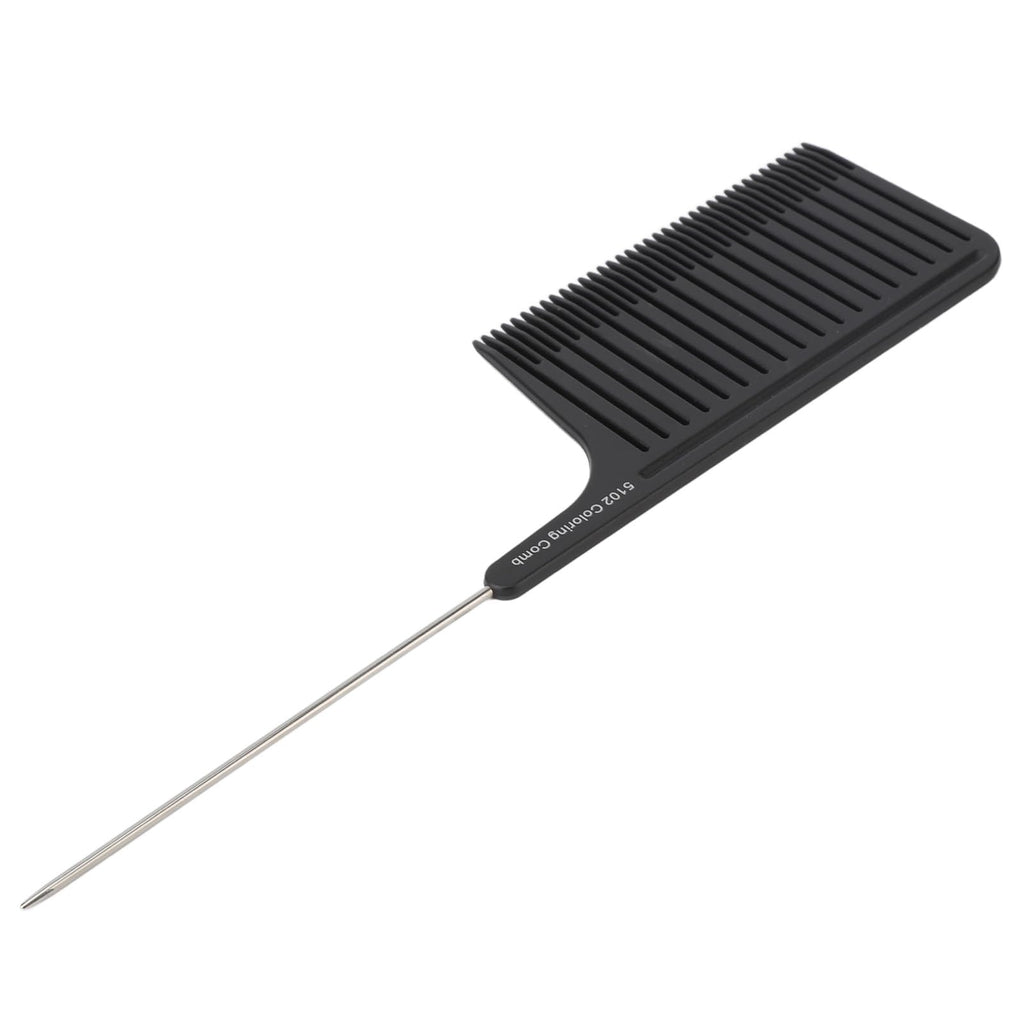 Hair Highlight Comb, Professional Hair Stylist Comb with Stainless Steel Rat Tail, Ergonomic Design, Use, Premium Material, Practical and Versatile for Home and Salon (Black)