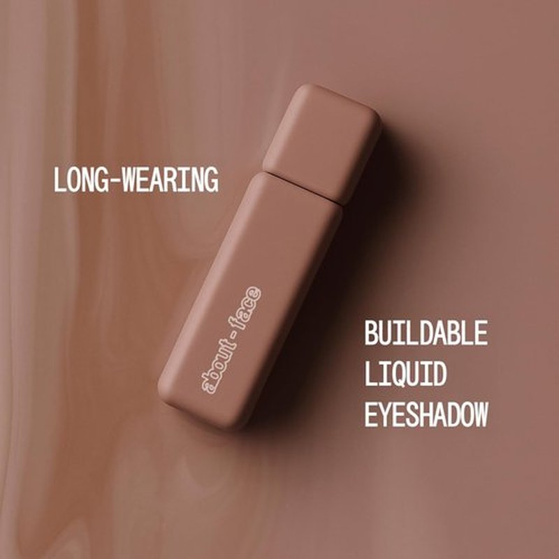 About-Face Matte Fluid Eye Paint - High-Pigment Liquid Eyeshadow, Long-Lasting, Vegan & Cruelty-Free | Soft Brown