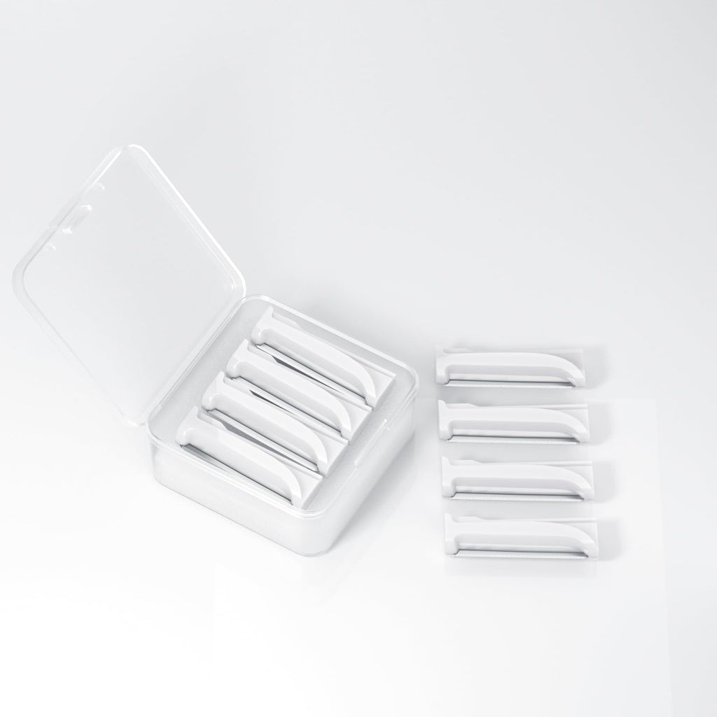 4Pcs Dermaplane Razor Blades Accessories Facial Hair Removal for Women Sonic Dermaplaning Tool(Only applicable to the facial razors of our store brand MEMTIM)