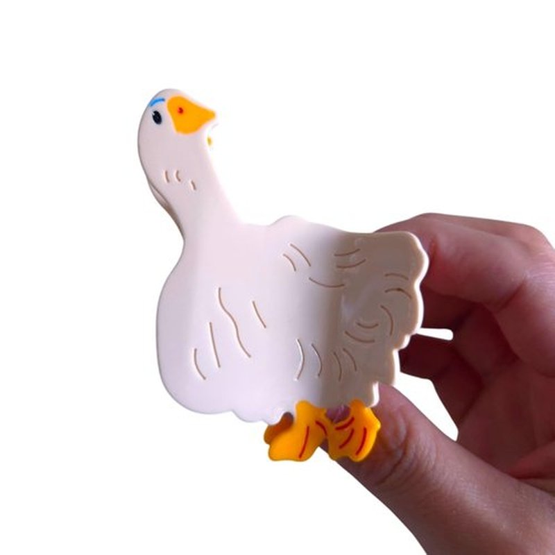 Novelty Big Goose Hair Clip,Acetate Claw Clips,Small Hair Clips for Women,Funny Hair Clips