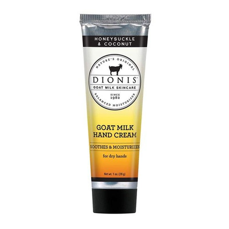 Dionis - Goat Milk Skincare Honeysuckle and Coconut Scented Hand Cream (1 oz) - Made in the USA - Cruelty-free and Paraben-free