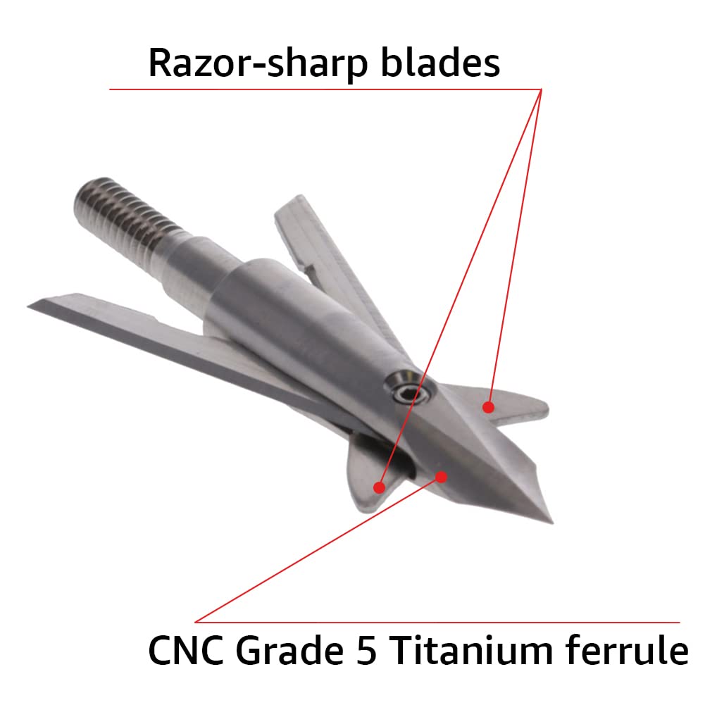New Archery Products New Archery Products Slingblade 2 Ti 100 Grain Crossbow Hunting Stainless Steel Spin Tested Mechanical 3 Pieces Broadhead Set