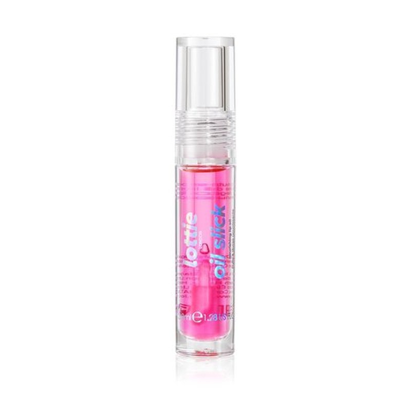 Lottie London Oil Slick in Extra Cherries, Nourishing & Hydrating Lip Oil Infused with Vitamin E, Vitamin B, Almond Oil and Jojoba Oil, for a Non-sticky & Glossy Finish