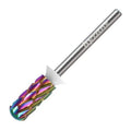 HYTOOS 5XC Nail Drill Bits, TaC Coating 5.35mm Small Tungsten Carbide Safety Barrel Bits for Thick Gel & Acrylic Removal, Pro Manicure Tools Electric File Drill Accessories
