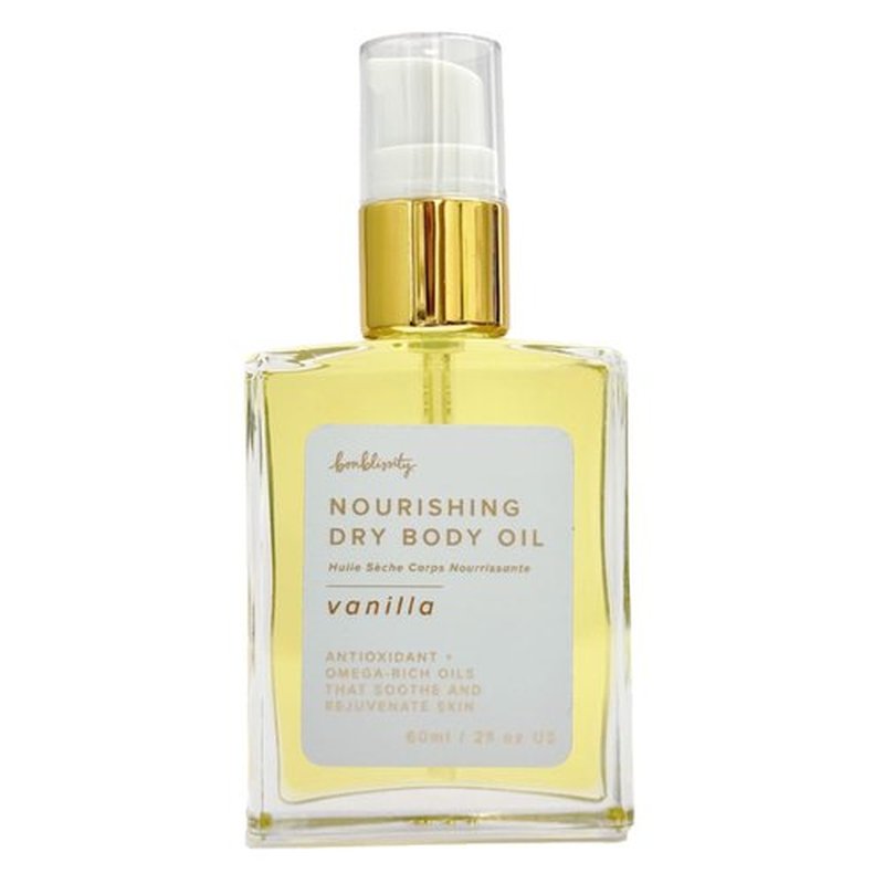 Bonblissity Nourishing Body Oils for Women, 2oz Travel Size - Vanilla Scented Body Oil, Non-Greasy Non-Comedogenic, Vitamin E Hydrating Moisturizer for Men and Women with Dry or Sensitive Skin