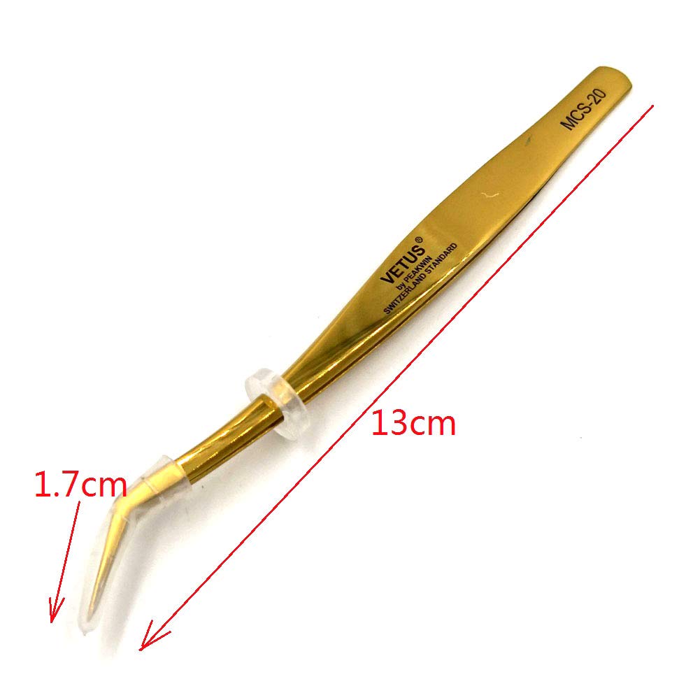 Vetus MCS Makeups Tweezers for Beauty Eyelashes Grip Picking Selection Works (MCS-20)